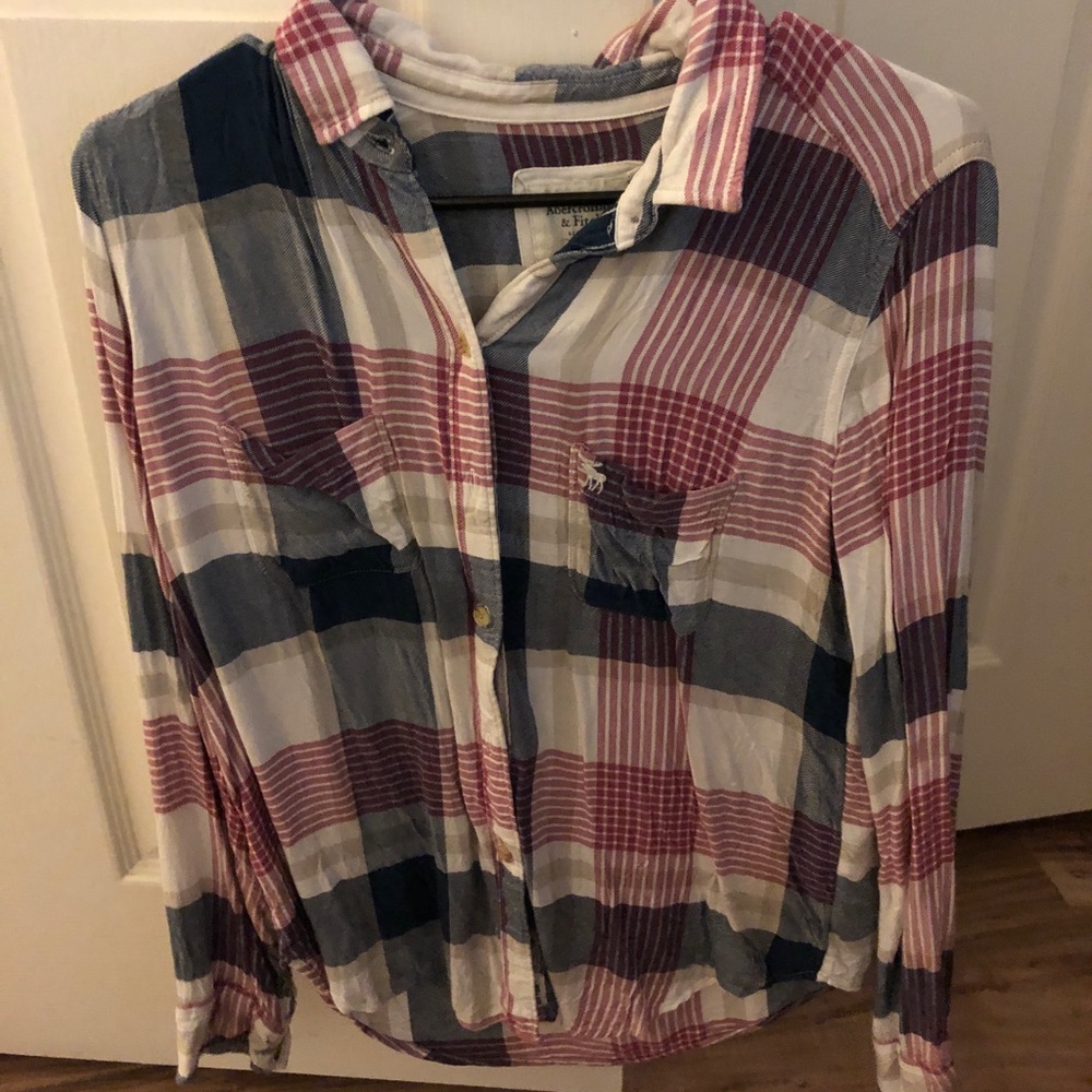 Pink and blue flannel